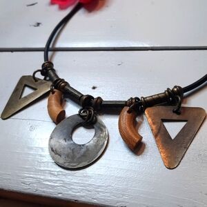 STEAM Punk metal necklace or tribal boho metal